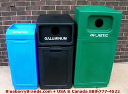 USA made top quality recycling bins instock for immediate delivery.