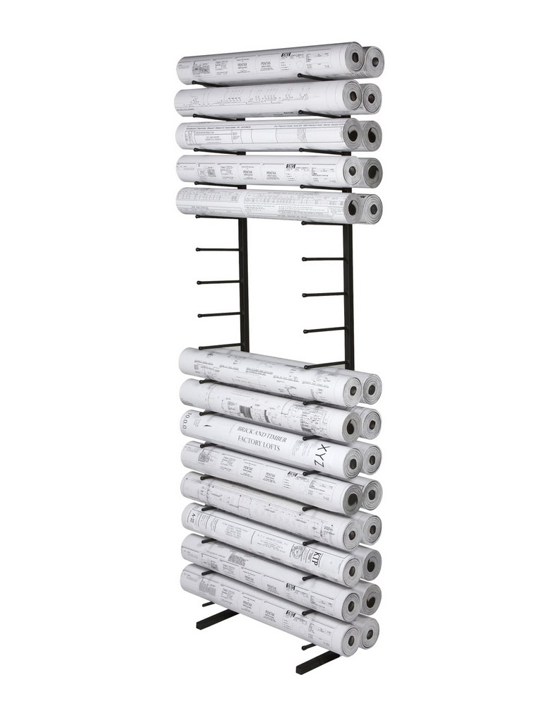 VR165 visi rack from Blueberry Brands, LLC for rolled large documents can work wonders for you.