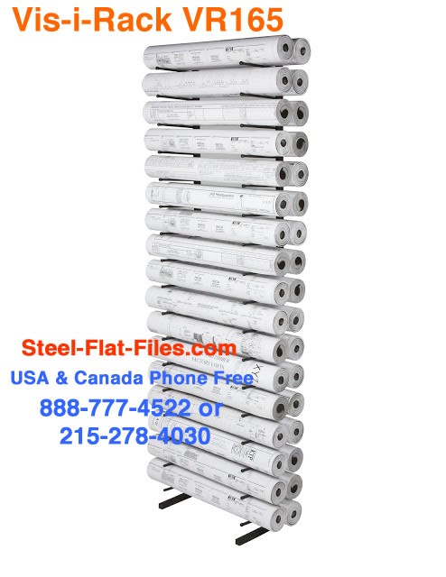 Visiracks -VR-165 large rolled document storage units in-stock for you.