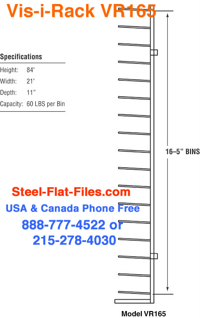 Visiracks -VR-165 large rolled document storage units in-stock for you.