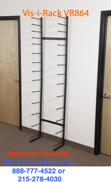 Brookside Design VR864 roll print storage rack in stock steel-flat-files.com 
