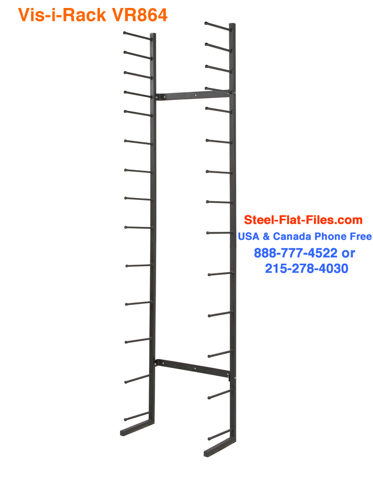 Brookside Design VR864 roll print storage rack in stock steel-flat-files.com 