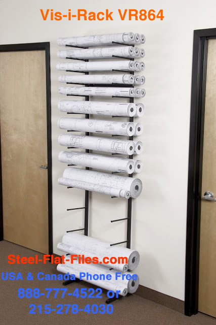 Brookside Design VR864 roll print storage rack in stock steel-flat-files.com 