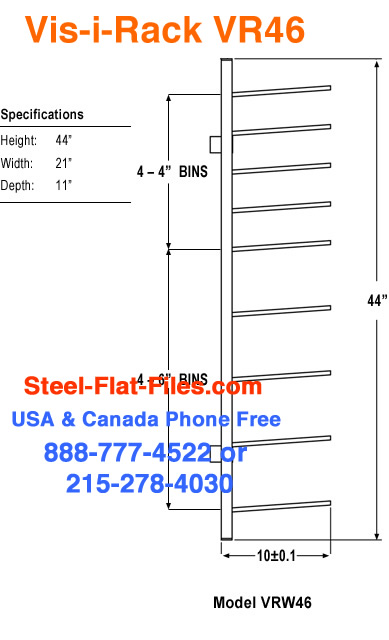 Vis-I-Rack High Capacity Blueprint Storage Type IV Wall Rack