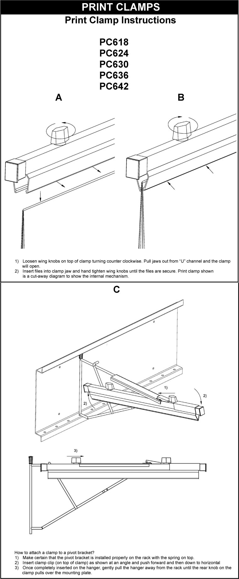Brookside Designs hanging clamps for architects, planners and artists.