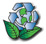 Recycle logo.