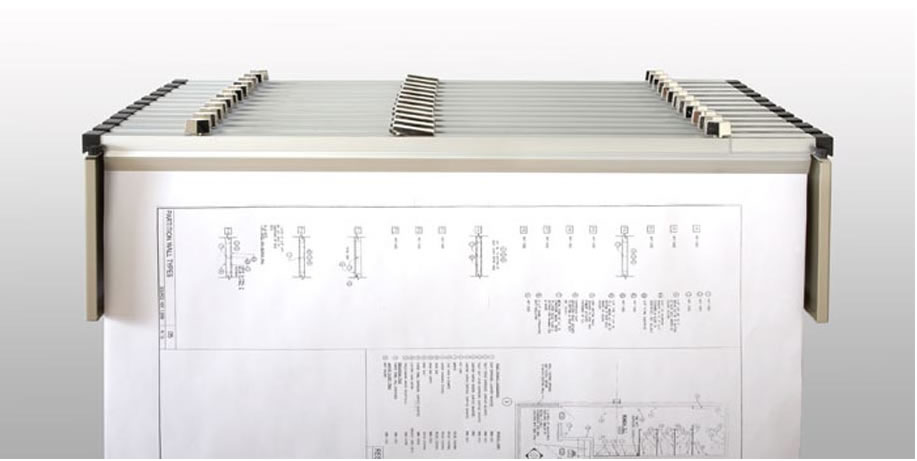 Drop lift storage for large documents is both convenient and efficient.