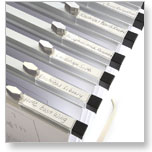 Hanging clamps for large document storage.