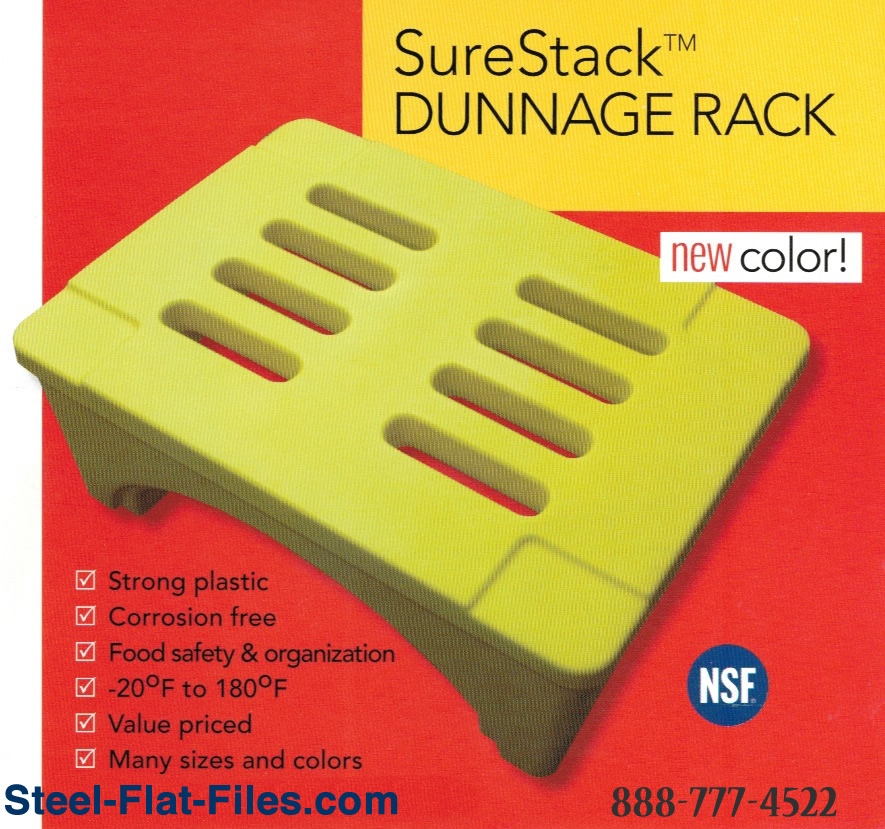 Sure-Stack Green Dunnage Racks from Steel-Flat-Files.com