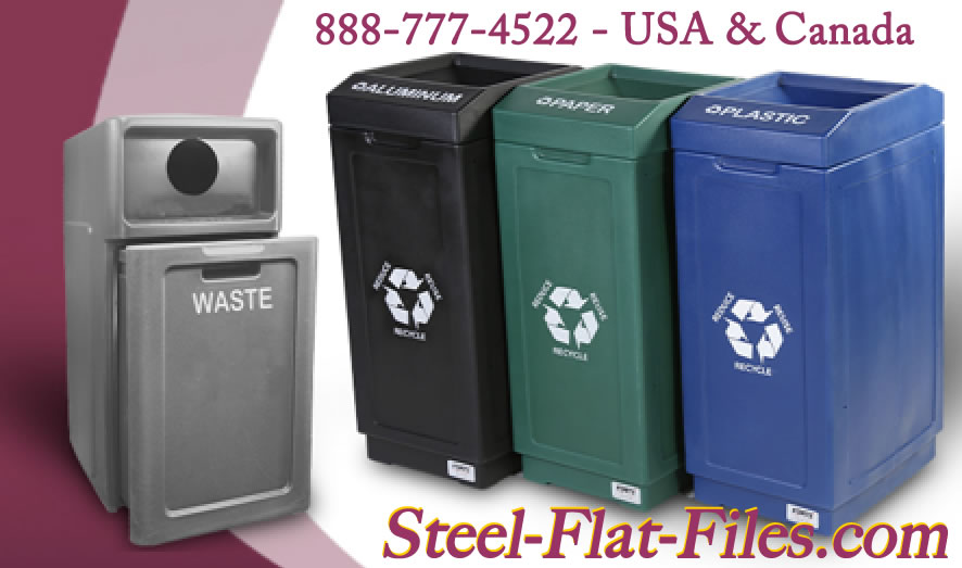 Forte Indoor / Outdoor Highest Quality USA-Made Recycle Bins.