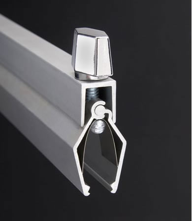 Hanging clamps, detail photograph.