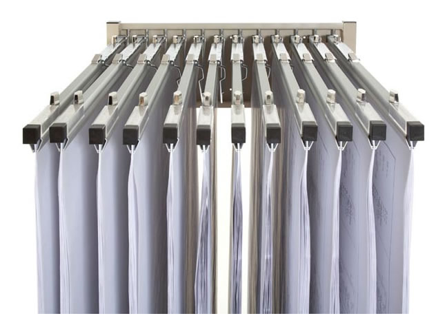 Mobile racks for large documents, plans & blueprints.