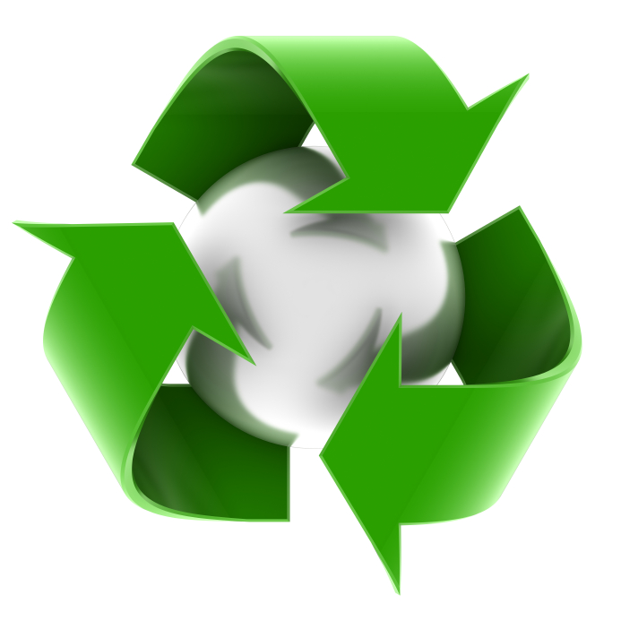 Recycle symbol.