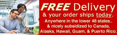 Free delivery for vis-i-racks.
